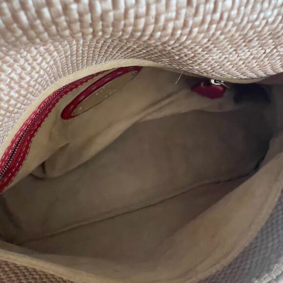 Fendi Selleria raffia floral embroidered mamma baguette. - Picture 6 of 10